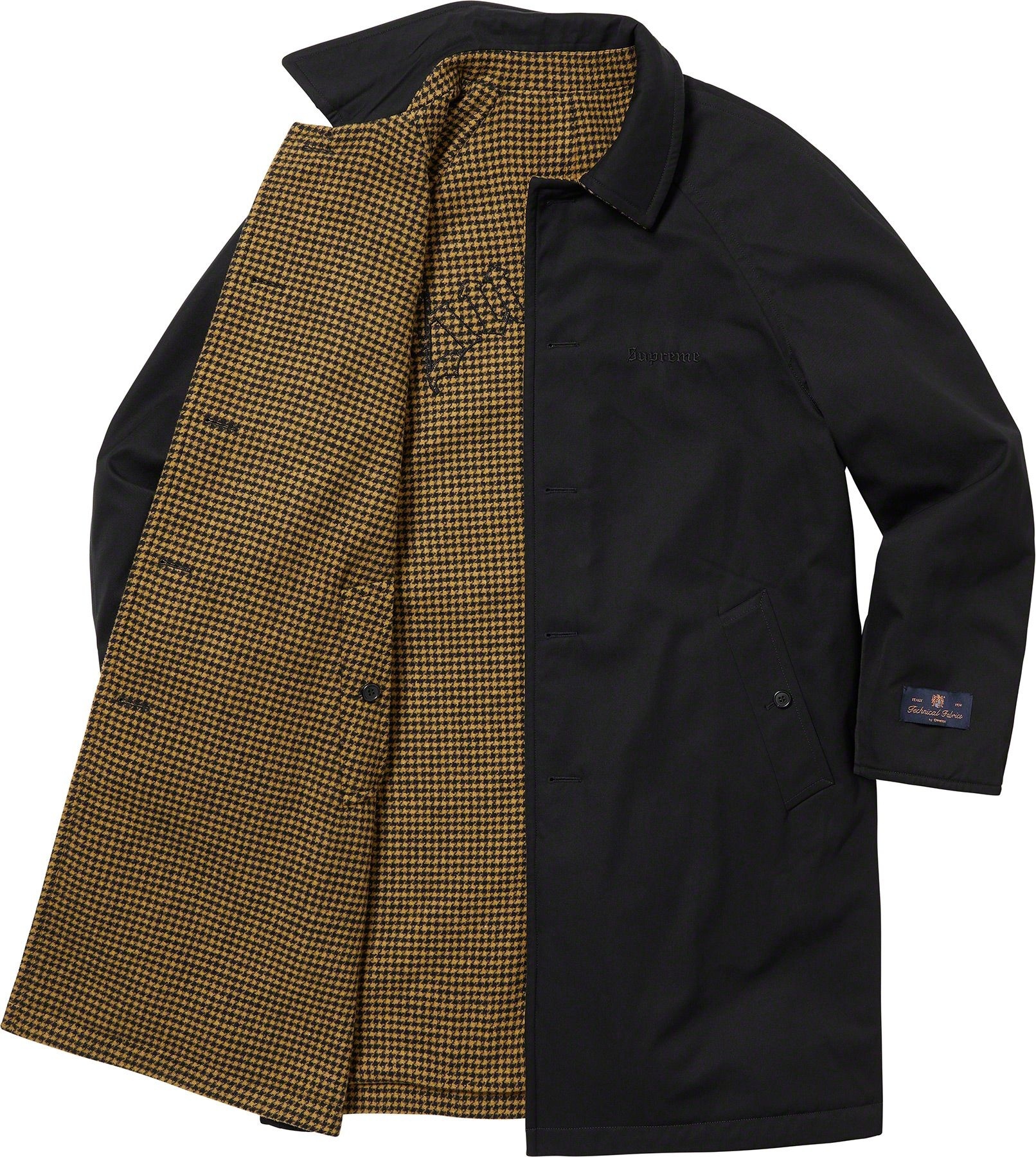 Reversible Houndstooth Overcoat view 4